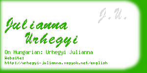 julianna urhegyi business card